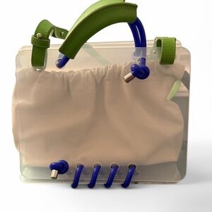 Stylish Green and Blue Crossbody Bag